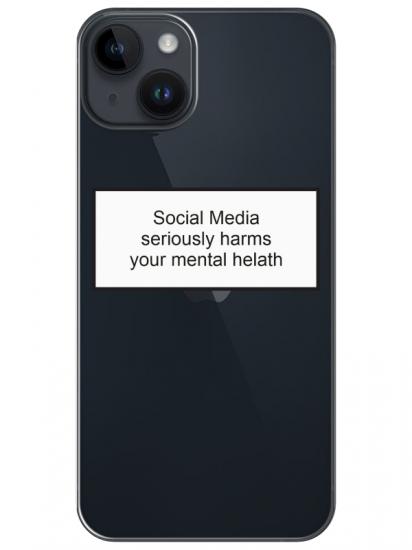 iPhone 14 Social Media Şeffaf Telefon Kılıfı