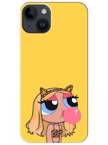 iPhone 14 Plus Powerpuff Girls Sarı Telefon Kılıfı