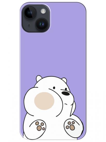 iPhone 14 Plus Panda Lila Telefon Kılıfı