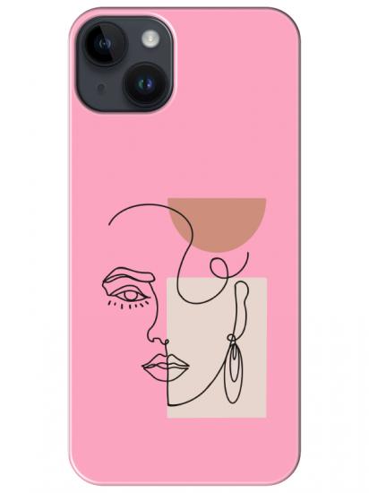 iPhone 14 Plus Women Art Pembe Telefon Kılıfı