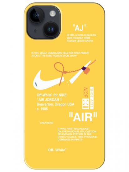 iPhone 14 Plus Nike Air Sarı Telefon Kılıfı