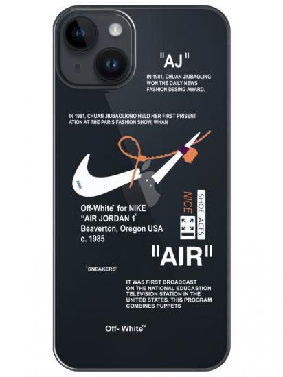 iPhone 14 Plus Nike Air Şeffaf Telefon Kılıfı