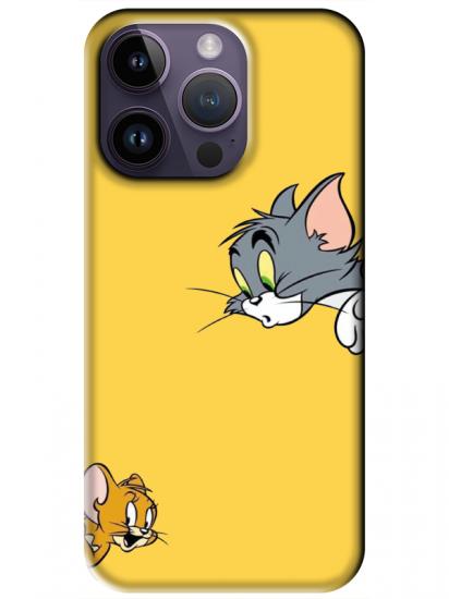 iPhone 14 Pro Tom And Jerry Sarı Telefon Kılıfı