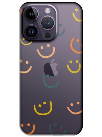 iPhone 14 Pro Emoji Gülen Yüz Şeffaf Telefon Kılıfı