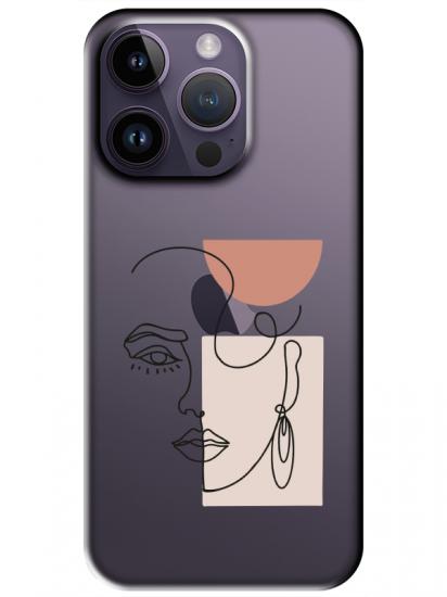 iPhone 14 Pro Women Art Şeffaf Telefon Kılıfı