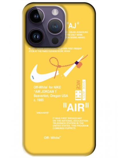 iPhone 14 Pro Nike Air Sarı Telefon Kılıfı