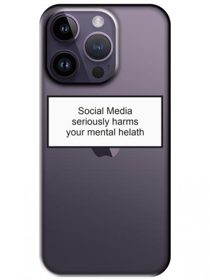 iPhone 14 Pro Social Media Şeffaf Telefon Kılıfı