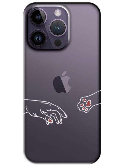 iPhone 14 Pro Hand And Paw Şeffaf Telefon Kılıfı