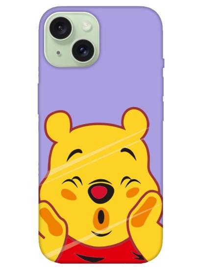 iPhone 15 Winnie The Pooh Lila Telefon Kılıfı