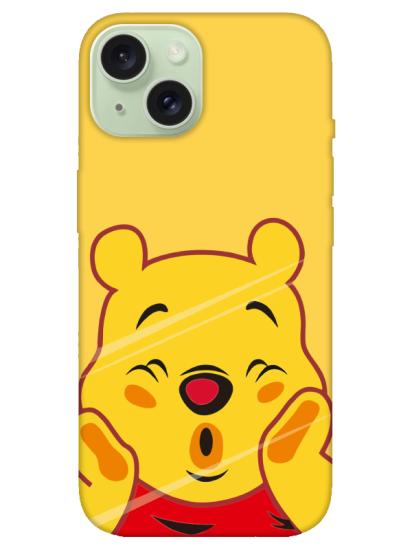 iPhone 15 Winnie The Pooh Sarı Telefon Kılıfı