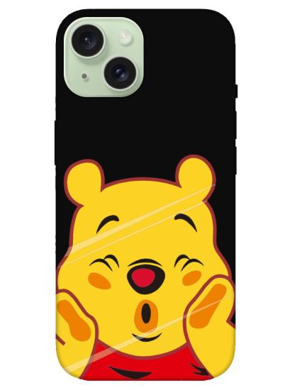 iPhone 15 Plus Winnie The Pooh Siyah Telefon Kılıfı