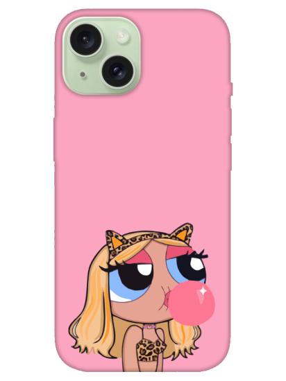 iPhone 15 Powerpuff Girls Pembe Telefon Kılıfı