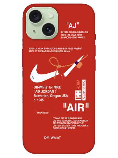 iPhone 15 Nike Air Kırmızı Telefon Kılıfı