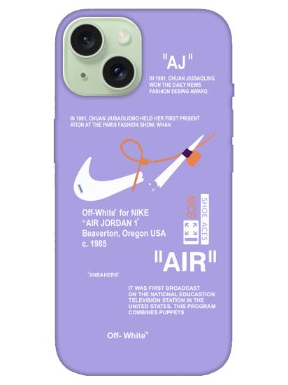 iPhone 15 Plus Nike Air Lila Telefon Kılıfı