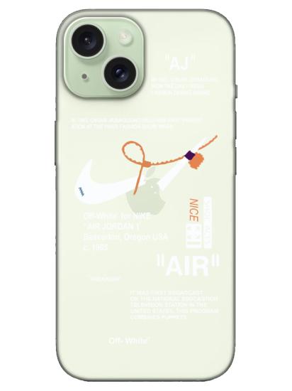 iPhone 15 Nike Air Şeffaf Telefon Kılıfı