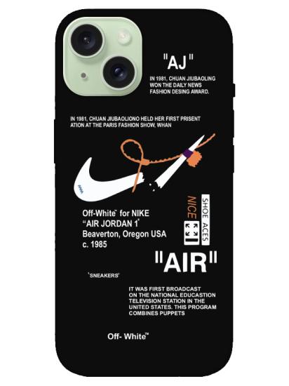 iPhone 15 Nike Air Siyah Telefon Kılıfı