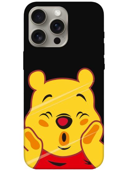 iPhone 15 Pro Winnie The Pooh Siyah Telefon Kılıfı