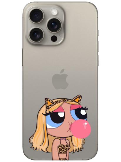 iPhone 15 Pro Max Powerpuff Girls Şeffaf Telefon Kılıfı