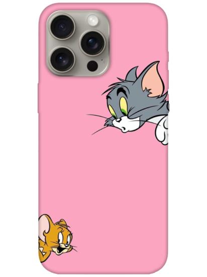 iPhone 15 Pro Max Tom And Jerry Pembe Telefon Kılıfı