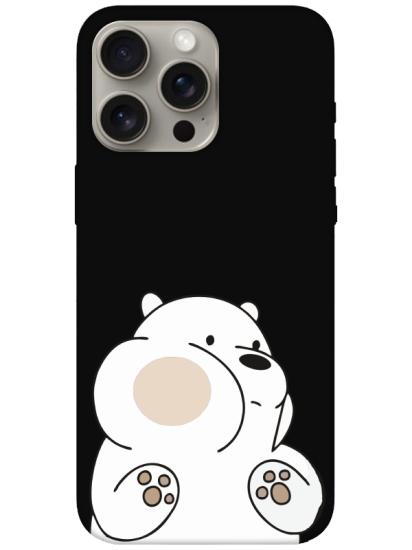 iPhone 15 Pro Panda Siyah Telefon Kılıfı