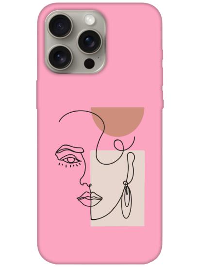 iPhone 15 Pro Women Art Pembe Telefon Kılıfı