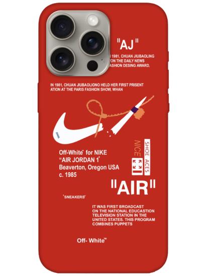 iPhone 15 Pro Nike Air Kırmızı Telefon Kılıfı