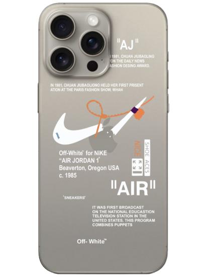 iPhone 15 Pro Nike Air Şeffaf Telefon Kılıfı