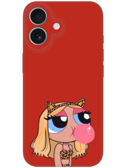 iPhone 16 Plus Powerpuff Girls Kırmızı Telefon Kılıfı