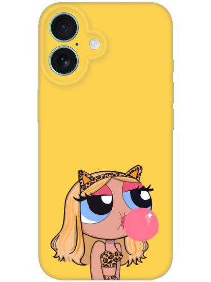 iPhone 16 Plus Powerpuff Girls Sarı Telefon Kılıfı