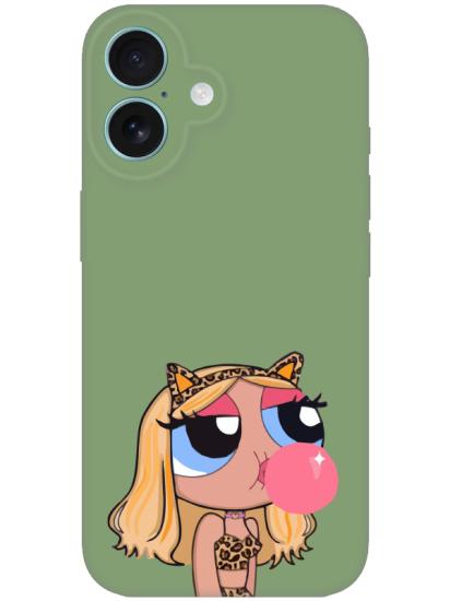 iPhone 16 Plus Powerpuff Girls Yeşil Telefon Kılıfı