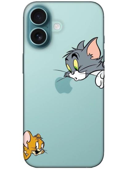 iPhone 16 Tom And Jerry Şeffaf Telefon Kılıfı