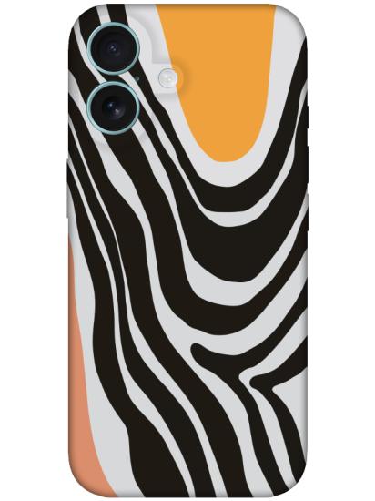 iPhone 16 Plus Zebra Desen Telefon Kılıfı