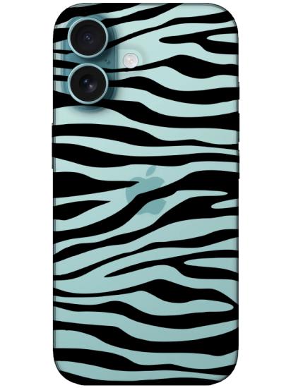 iPhone 16 Zebra Desen Şeffaf Telefon Kılıfı