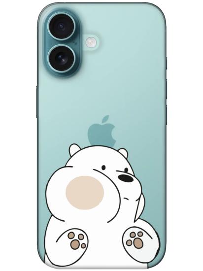 iPhone 16 Panda Şeffaf Telefon Kılıfı