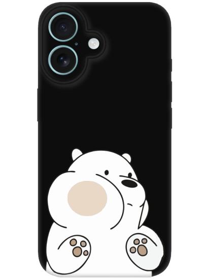 iPhone 16 Plus Panda Siyah Telefon Kılıfı