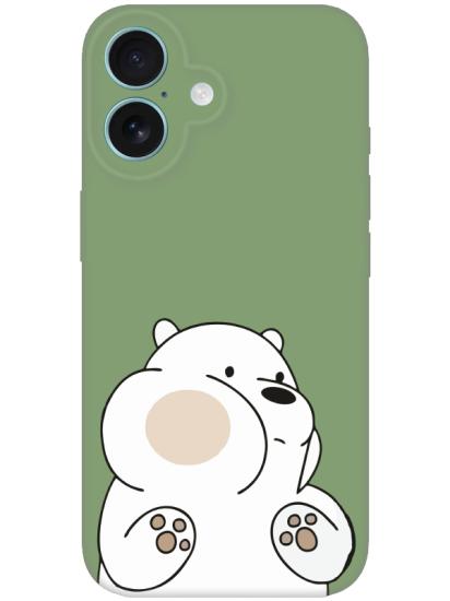 iPhone 16 Plus Panda Yeşil Telefon Kılıfı