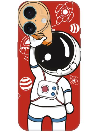 iPhone 16 Plus Astronot Kırmızı Telefon Kılıfı