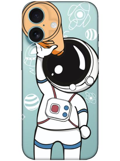 iPhone 16 Astronot Şeffaf Telefon Kılıfı