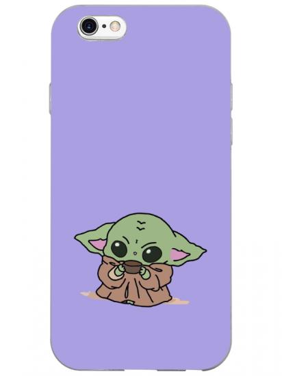 iPhone 6 Baby Yoda Lila Telefon Kılıfı