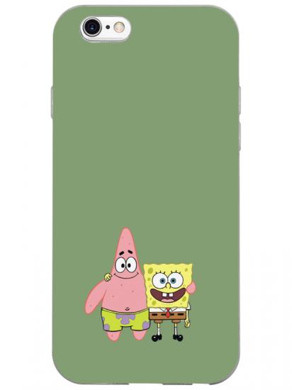 iPhone 6 Sünger Bob Ve Patrickstar Yeşil Telefon Kılıfı