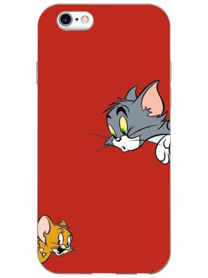 iPhone 6 Tom And Jerry Kırmızı Telefon Kılıfı