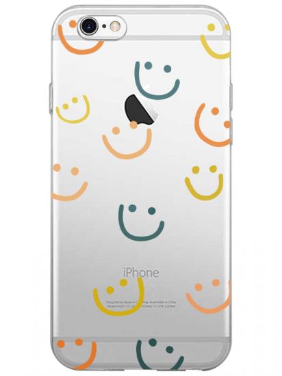 iPhone 6 Emoji Gülen Yüz Şeffaf Telefon Kılıfı