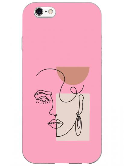 iPhone 6 Women Art Pembe Telefon Kılıfı