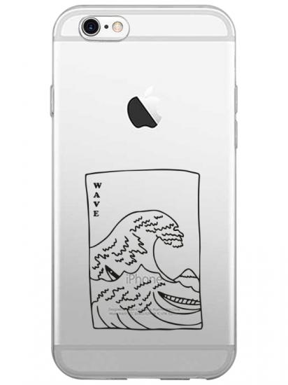 iPhone 6 Kanagawa Wave Şeffaf Telefon Kılıfı