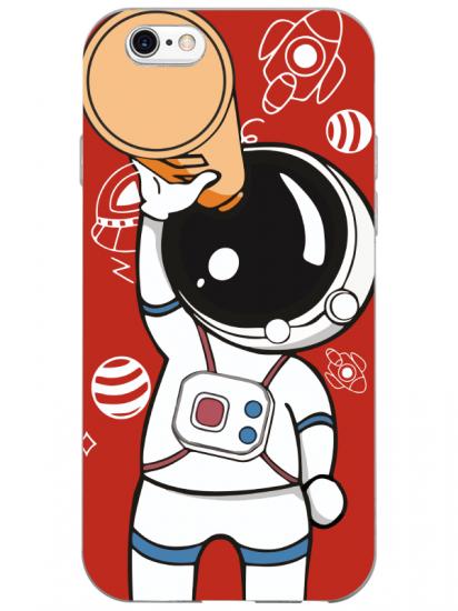 iPhone 6 Astronot Kırmızı Telefon Kılıfı