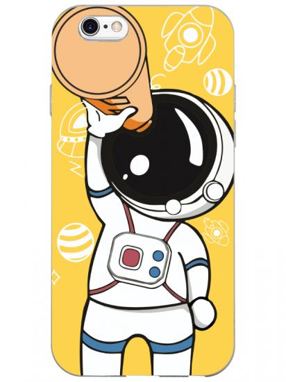 iPhone 6 Astronot Sarı Telefon Kılıfı