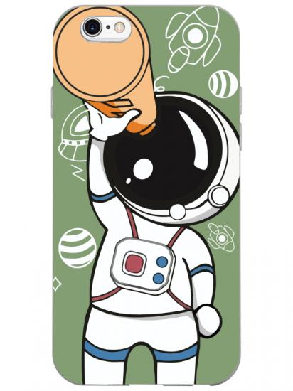 iPhone 6 Astronot Yeşil Telefon Kılıfı