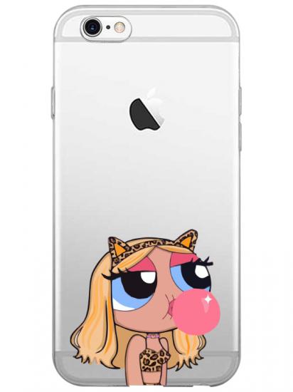 iPhone 6 Plus Powerpuff Girls Şeffaf Telefon Kılıfı