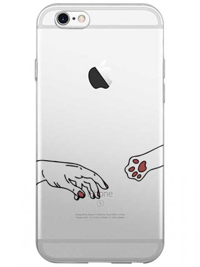 iPhone 6s Hand And Paw Şeffaf Telefon Kılıfı