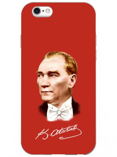 iPhone 6s Plus Atatürk İmzalı Kırmızı Telefon Kılıfı